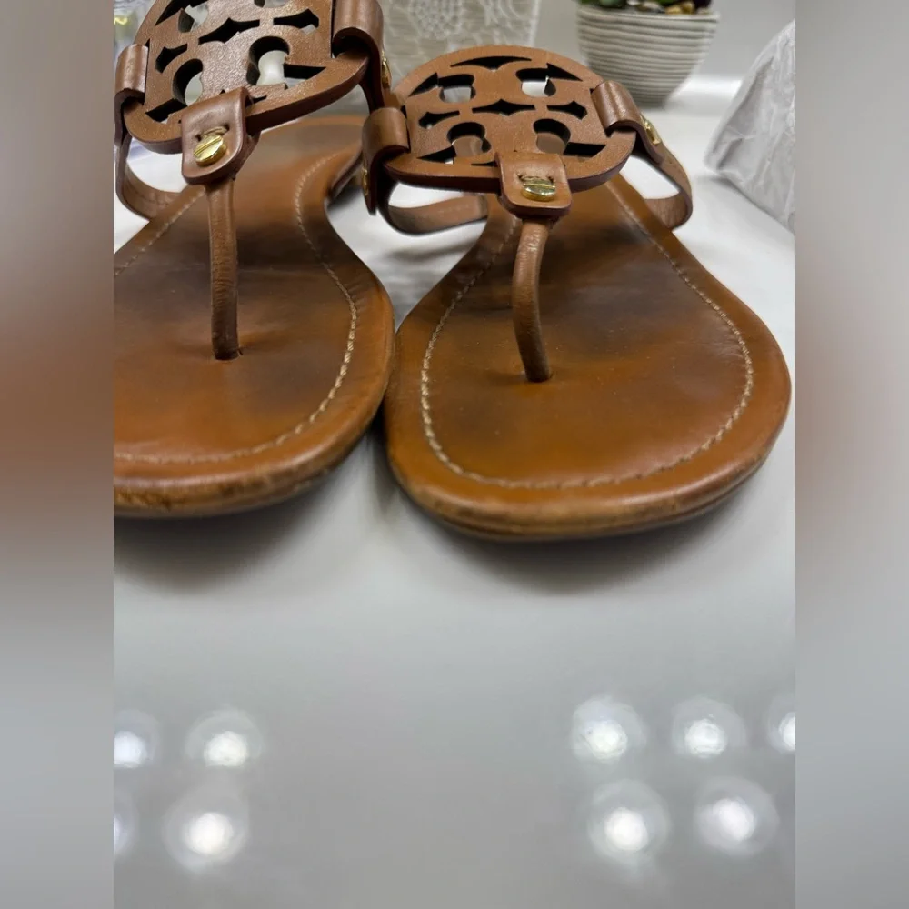 Tory Burch Brown Leather Sandals 10M. Great condition - Picture 3 of 6